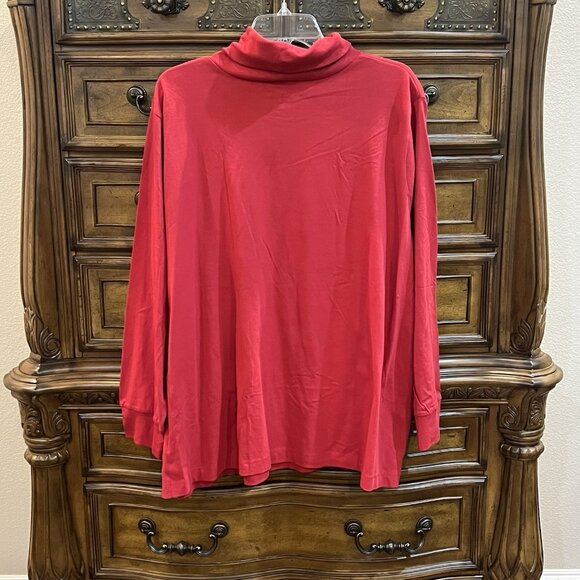 New 3 Woman Within Plus Size Tops 2X & 2X Petite 26 28 L/S NWOT Red Blue Black - Picture 8 of 9